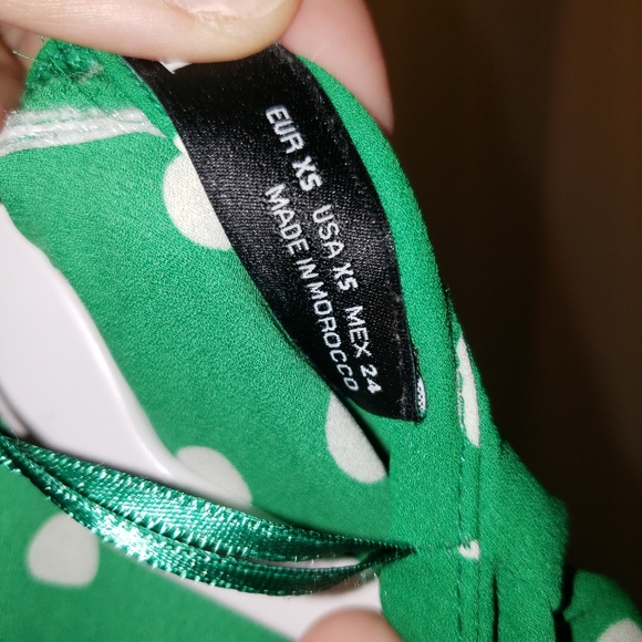 Zara polka dot green romper - Picture 3 of 4
